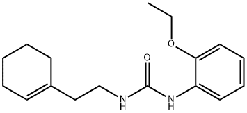 1-[2-(cyclohexen-1-yl)ethyl]-3-(2-ethoxyphenyl)urea Struktur