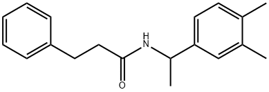 N-[1-(3,4-dimethylphenyl)ethyl]-3-phenylpropanamide Struktur