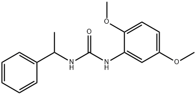 1-(2,5-dimethoxyphenyl)-3-(1-phenylethyl)urea Struktur