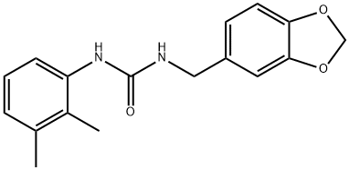 1-(1,3-benzodioxol-5-ylmethyl)-3-(2,3-dimethylphenyl)urea Struktur