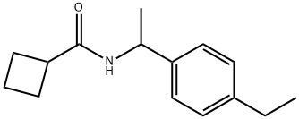 N-[1-(4-ethylphenyl)ethyl]cyclobutanecarboxamide Struktur