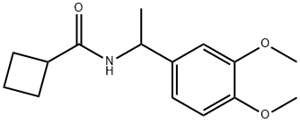 N-[1-(3,4-dimethoxyphenyl)ethyl]cyclobutanecarboxamide Struktur