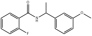 2-fluoro-N-[1-(3-methoxyphenyl)ethyl]benzamide Struktur