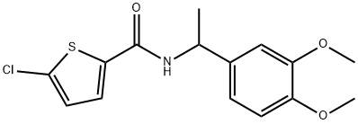 5-chloro-N-[1-(3,4-dimethoxyphenyl)ethyl]thiophene-2-carboxamide Struktur