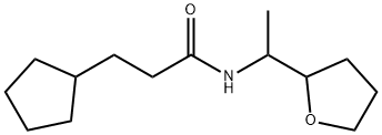 3-cyclopentyl-N-[1-(oxolan-2-yl)ethyl]propanamide Struktur