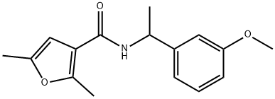 N-[1-(3-methoxyphenyl)ethyl]-2,5-dimethylfuran-3-carboxamide Struktur