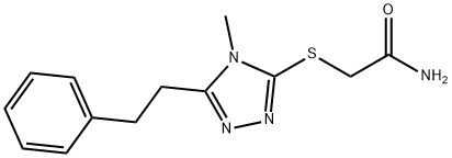 2-[[4-methyl-5-(2-phenylethyl)-1,2,4-triazol-3-yl]sulfanyl]acetamide Struktur