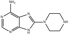 8-piperazin-1-yl-7H-purin-6-amine Struktur