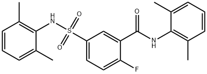 N-(2,6-dimethylphenyl)-5-[(2,6-dimethylphenyl)sulfamoyl]-2-fluorobenzamide Struktur