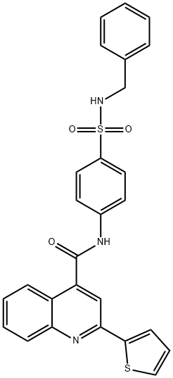 N-[4-(benzylsulfamoyl)phenyl]-2-thiophen-2-ylquinoline-4-carboxamide Struktur