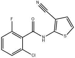 2-chloro-N-(3-cyanothiophen-2-yl)-6-fluorobenzamide Struktur