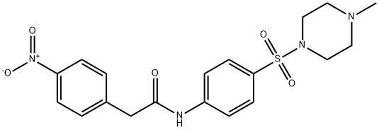 N-[4-(4-methylpiperazin-1-yl)sulfonylphenyl]-2-(4-nitrophenyl)acetamide Struktur