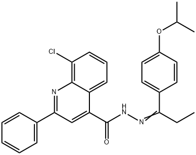 8-chloro-2-phenyl-N-[(Z)-1-(4-propan-2-yloxyphenyl)propylideneamino]quinoline-4-carboxamide|