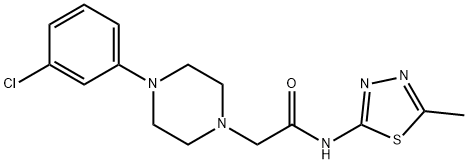 2-[4-(3-chlorophenyl)piperazin-1-yl]-N-(5-methyl-1,3,4-thiadiazol-2-yl)acetamide Struktur