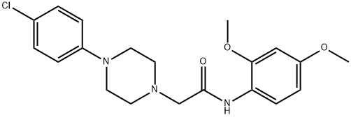 2-[4-(4-chlorophenyl)piperazin-1-yl]-N-(2,4-dimethoxyphenyl)acetamide Struktur