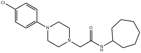 2-[4-(4-chlorophenyl)piperazin-1-yl]-N-cycloheptylacetamide Struktur