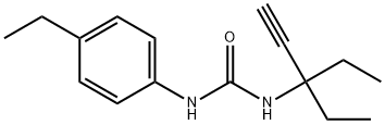 1-(3-ethylpent-1-yn-3-yl)-3-(4-ethylphenyl)urea Struktur