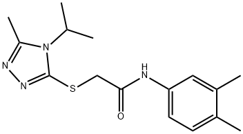 N-(3,4-dimethylphenyl)-2-[(5-methyl-4-propan-2-yl-1,2,4-triazol-3-yl)sulfanyl]acetamide Struktur