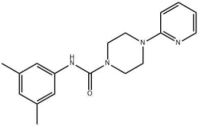 N-(3,5-dimethylphenyl)-4-pyridin-2-ylpiperazine-1-carboxamide Struktur