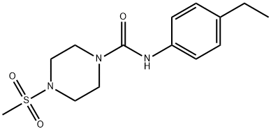 N-(4-ethylphenyl)-4-methylsulfonylpiperazine-1-carboxamide Struktur