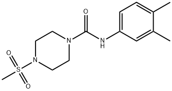 N-(3,4-dimethylphenyl)-4-methylsulfonylpiperazine-1-carboxamide Struktur