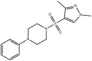 1-(1,3-dimethylpyrazol-4-yl)sulfonyl-4-phenylpiperazine Struktur