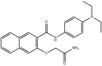 3-(2-amino-2-oxoethoxy)-N-[4-(diethylamino)phenyl]naphthalene-2-carboxamide Struktur