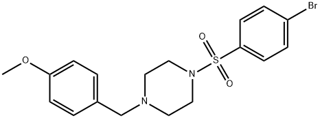 1-(4-bromophenyl)sulfonyl-4-[(4-methoxyphenyl)methyl]piperazine Struktur