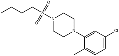 1-butylsulfonyl-4-(5-chloro-2-methylphenyl)piperazine Struktur