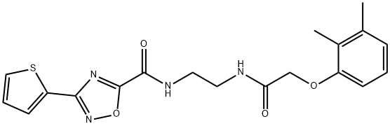 N-[2-[[2-(2,3-dimethylphenoxy)acetyl]amino]ethyl]-3-thiophen-2-yl-1,2,4-oxadiazole-5-carboxamide Struktur