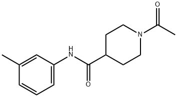 1-acetyl-N-(3-methylphenyl)piperidine-4-carboxamide Struktur