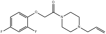 2-(2,4-difluorophenoxy)-1-(4-prop-2-enylpiperazin-1-yl)ethanone Struktur