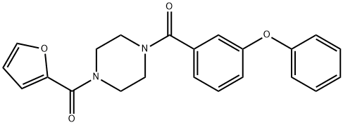 [4-(furan-2-carbonyl)piperazin-1-yl]-(3-phenoxyphenyl)methanone Struktur