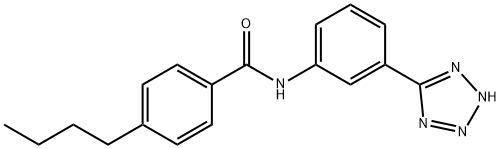 4-butyl-N-[3-(2H-tetrazol-5-yl)phenyl]benzamide Struktur