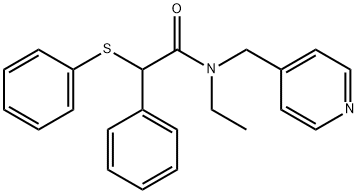 N-ethyl-2-phenyl-2-phenylsulfanyl-N-(pyridin-4-ylmethyl)acetamide Struktur