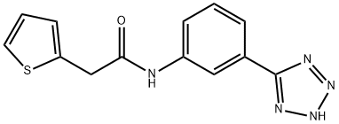 N-[3-(2H-tetrazol-5-yl)phenyl]-2-thiophen-2-ylacetamide Struktur