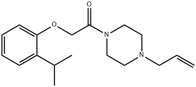 2-(2-propan-2-ylphenoxy)-1-(4-prop-2-enylpiperazin-1-yl)ethanone Struktur