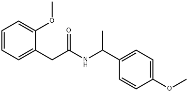 2-(2-methoxyphenyl)-N-[1-(4-methoxyphenyl)ethyl]acetamide Struktur