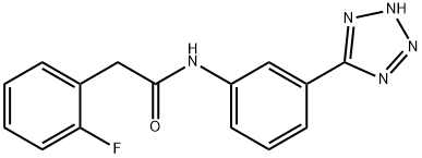 2-(2-fluorophenyl)-N-[3-(2H-tetrazol-5-yl)phenyl]acetamide Struktur