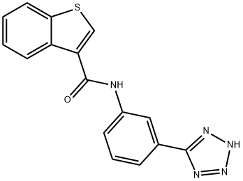 N-[3-(2H-tetrazol-5-yl)phenyl]-1-benzothiophene-3-carboxamide Struktur