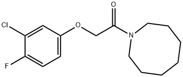 1-(azocan-1-yl)-2-(3-chloro-4-fluorophenoxy)ethanone Struktur