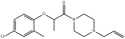 2-(4-chloro-2-methylphenoxy)-1-(4-prop-2-enylpiperazin-1-yl)propan-1-one Struktur