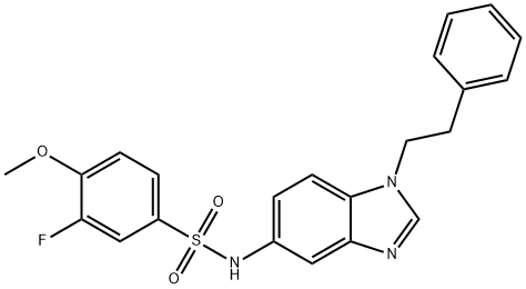 3-fluoro-4-methoxy-N-[1-(2-phenylethyl)benzimidazol-5-yl]benzenesulfonamide Struktur