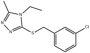 3-[(3-chlorophenyl)methylsulfanyl]-4-ethyl-5-methyl-1,2,4-triazole Struktur