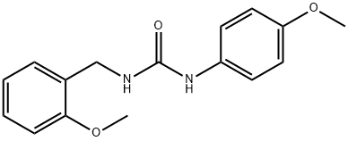 1-(4-methoxyphenyl)-3-[(2-methoxyphenyl)methyl]urea Struktur