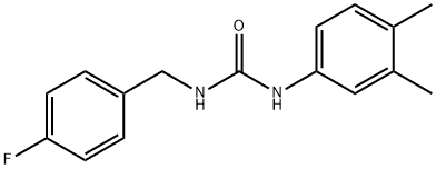 1-(3,4-dimethylphenyl)-3-[(4-fluorophenyl)methyl]urea Struktur