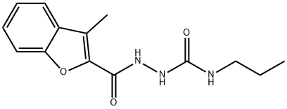 1-[(3-methyl-1-benzofuran-2-carbonyl)amino]-3-propylurea Struktur