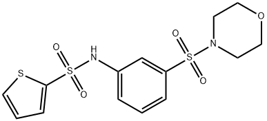 N-(3-morpholin-4-ylsulfonylphenyl)thiophene-2-sulfonamide Struktur