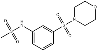 N-(3-morpholin-4-ylsulfonylphenyl)methanesulfonamide Struktur