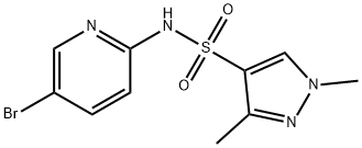 N-(5-bromopyridin-2-yl)-1,3-dimethylpyrazole-4-sulfonamide Struktur